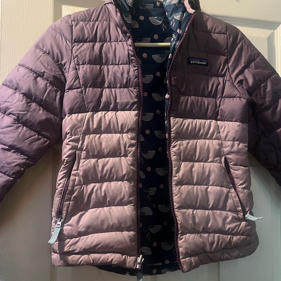 Patagonia Reversible Hooded Jacket - Mauve and Teal - Picture 8 of 9